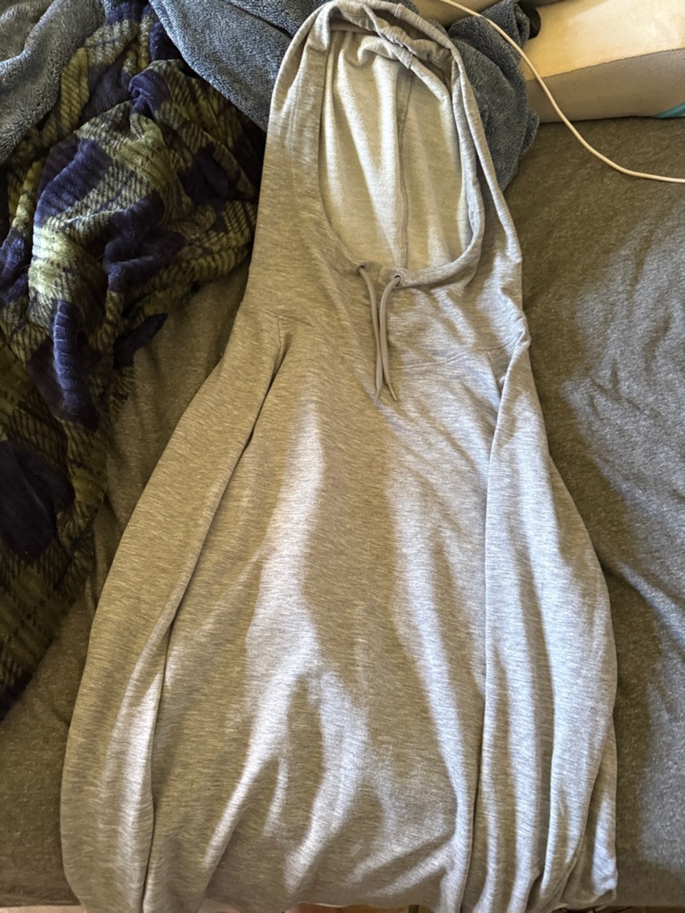 Light Gray Hooded Pullover Sweatshirt